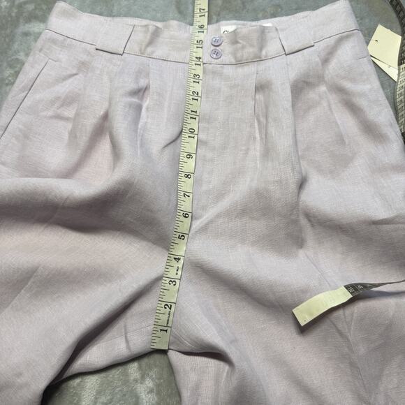 Giorgio Sant' Angelo Linen Blend Tan Wide Leg High-Waisted Dress Pants Size 16 - Picture 7 of 15
